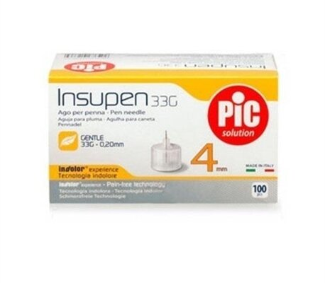 Голка для шприц-ручки Insupen G33 (0,20 х 4 мм), 100 штук