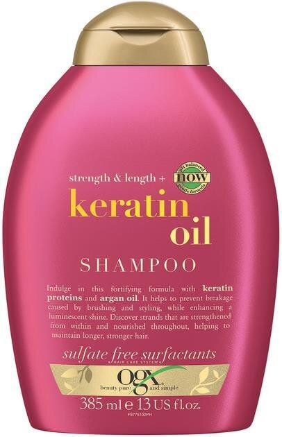 Шампунь Ogx Keratin Oil проти ламкості з кератиновою олією, 385 мл