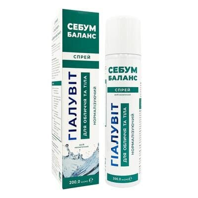 Спрей для обличчя та тіла Гіалувіт Себум Баланс нормалізуючий, 200 мл