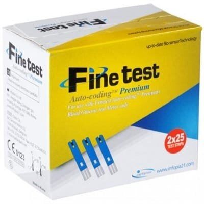 Тест-смужки Finetest Auto-coding Premium для глюкометра, 50 штук (2х25)