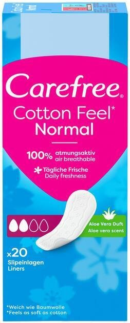 Прокладки щоденні Carefree Cotton Feel Normal Aloe гігієнічні, 20 шт