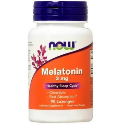 Мелатонін NOW Melatonin 3 мг льодяники №90