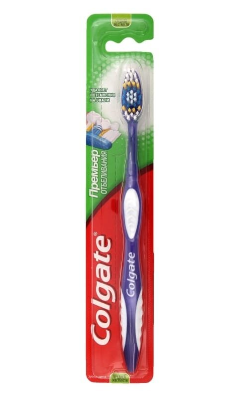 Зубна щітка Colgate Прем'єр відбілювання середньої жорсткості, 1 штука