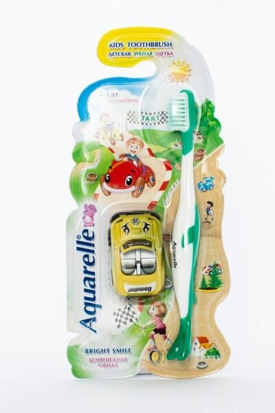 Зубна щітка Aquarelle Kids з іграшкою-автомобілем