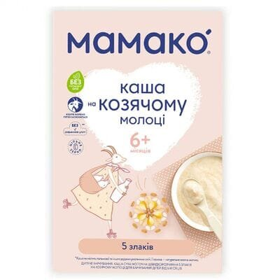 Каша молочна MAMAKO 5 злаків на козячому молоці, з 6 місяців, 200 г