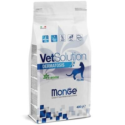 Корм сухий Monge Сat VetSolution Dermatosis для котів усіх порід з дерматологічними захворюваннями, 400 г