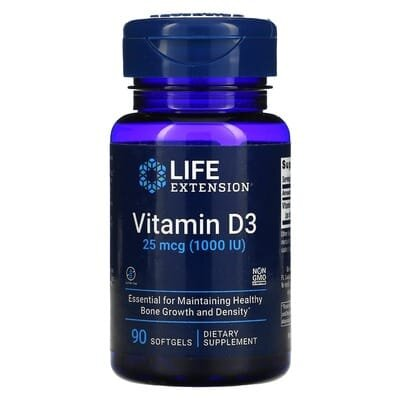 Вітамін Д3 Life Extension Vitamin D3 1000 МО, 90 капсул