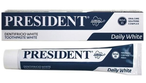 Зубна паста President Clinical Daily White, 75 мл