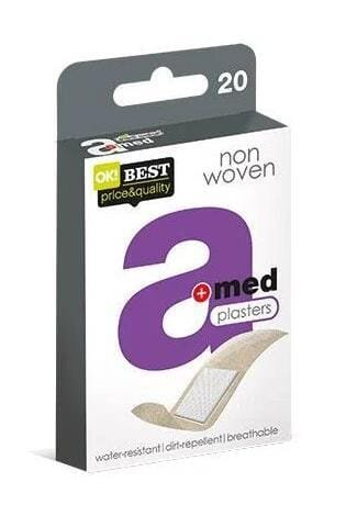 Пластир медичний A-med Non woven на нетканій основі, 20 штук