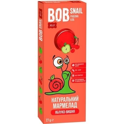Мармелад Bob Snail Jelly яблуко-вишня, 27 г