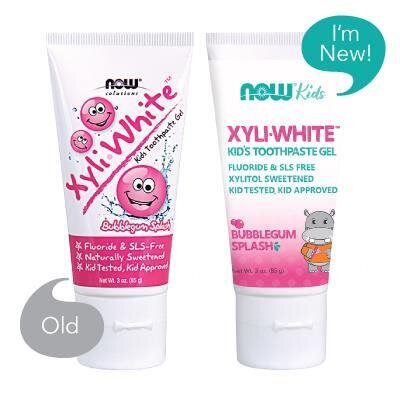 Зубна паста-гель Now Solutions Kids Xyli White Bubblegum дитяча, 85 г