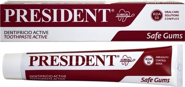 Зубна паста President Clinical Active Safe Gums активний захист ясен, 75 мл