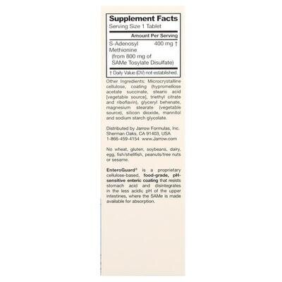 Аденозилметіонін Jarrow Formulas Sam-e (S-Adenosyl-L-Methionine) 400 мг, 30 таблеток