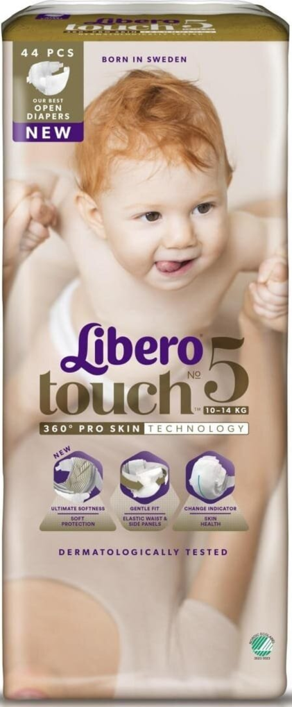Підгузки Libero Touch розмір 5, 10-14 кг, 44 шт