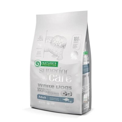 Корм сухий Nature's Protection Superior Care White Dogs Grain Free Small And Mini Breeds для собак дрібних порід з білою шерстю, 1,5 кг