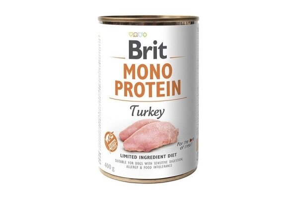 Корм вологий для собак Brit Mono Protein з індичкою, 400 г