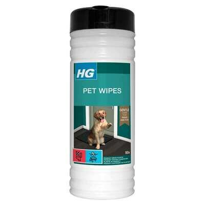 Серветки вологі HG Pet Wipes для очищення лап у собак і котів, 50 штук