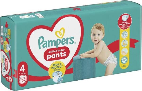 Підгузки-трусики Pampers Pants дитячі розмір 4, 9-15 кг, 52 шт