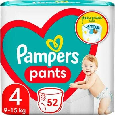 Підгузки-трусики Pampers Pants дитячі розмір 4, 9-15 кг, 52 шт