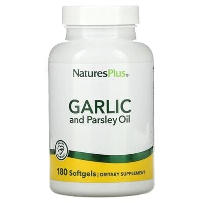 Часник та олія петрушки Nature's Plus Garlic and Parsley Oil, 180 капсул