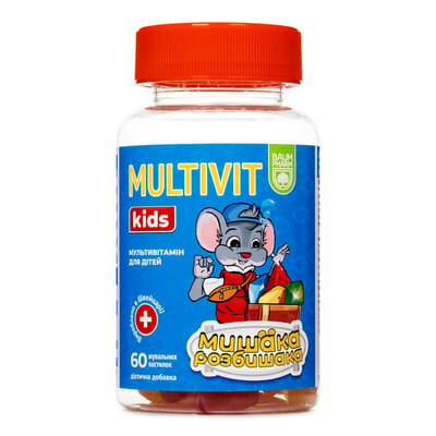 Мишака Розбишака Мультивіт Baum Pharm пастилки желатинові №60