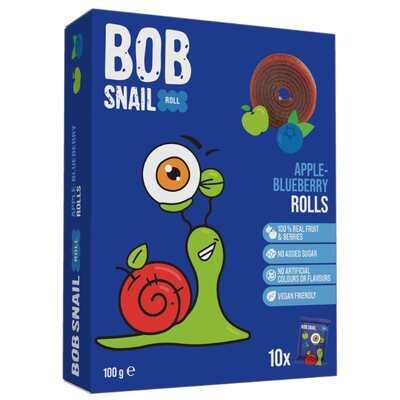 Цукерки Bob Snail Roll натуральні яблучно-чорничні, 100 г