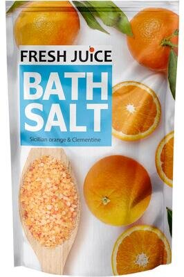 Сіль для ванн Fresh Juice Sicilian Orange & Clementine, дой-пак, 500 мл