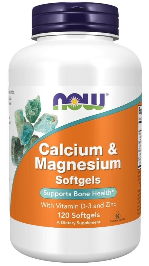 Кальцій та магній NOW Calcium & Magnesium м'які капсули №120