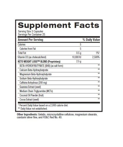 Жироспалювач BPI Health Keto Weight Loss, 75 капсул