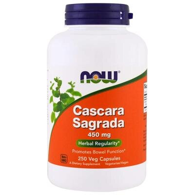 Каскара саграда NOW Cascara Sagrada 450 мг вег. капсули №250