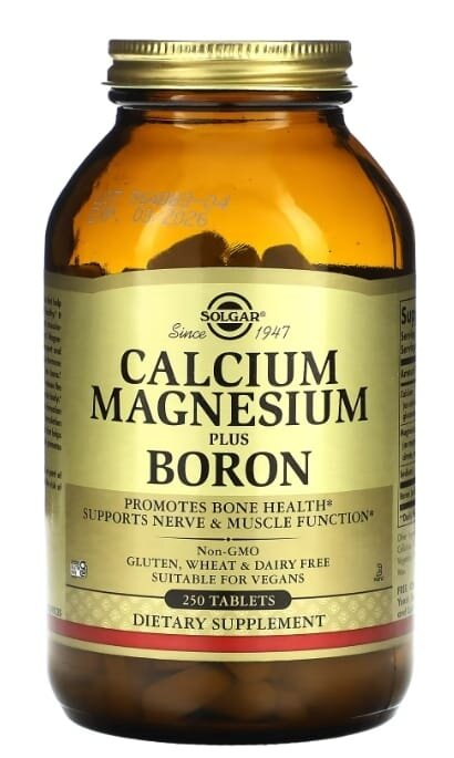 Кальцій, магній плюс бор Solgar Calcium Magnesium Plus Boron таблетки №250