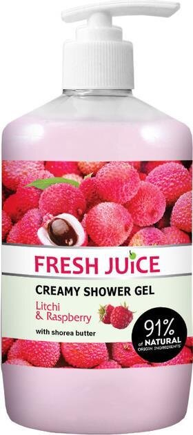 Крем-гель для душу Fresh Juice Litchi & Raspberry, 750 мл