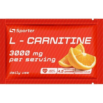 L-карнітин Sporter L-Carnitine 3000 мг апельсин, саше по 4,5 г
