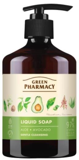 Мило рідке Green Pharmacy Алое і авокадо, дозатор, 460 мл