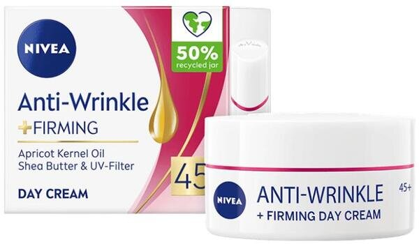 Крем для обличчя Nivea Проти зморшок + пружність 45+ денний, 50 мл