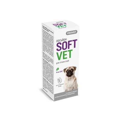 Лосьйон ProVET SoftVet для гігієни очей котів і собак, 15 мл