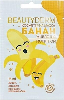 Маска для обличчя Beauty Derm банан поживна, 15 мл
