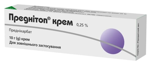 Преднітоп крем 0.25 % по 10 г у тубах