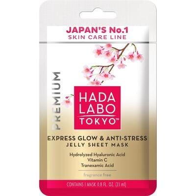 Маска для обличчя Hada Labo Tokyo Premium сяяння + антистрес тканинна, 1 шт
