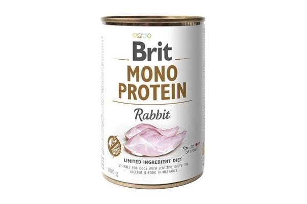 Корм вологий для собак Brit Mono Protein із кроликом, 400 г