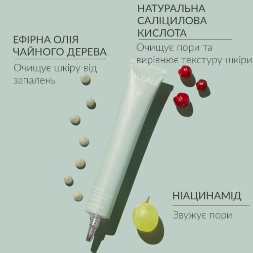Засіб для обличчя Caudalie Vinopure косметичний точковий з саліциловою кислотою для жирної та комбінованої шкіри схильної до акне, 15 мл