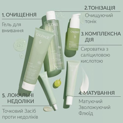 Засіб для обличчя Caudalie Vinopure косметичний точковий з саліциловою кислотою для жирної та комбінованої шкіри схильної до акне, 15 мл