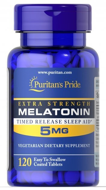 Мелатонін Puritan's Pride Melatonin 5 мг, 120 таблеток