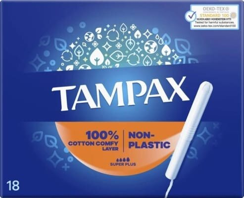 Тампони Tampax Super Plus з аплікатором, 4 краплі, 18 штук