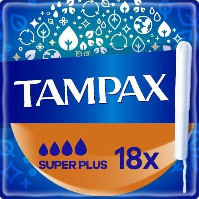 Тампони Tampax Super Plus з аплікатором, 4 краплі, 18 штук