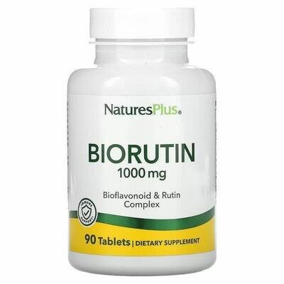 Рутин Nature's Plus Biorutin 1000 мг, 90 таблеток