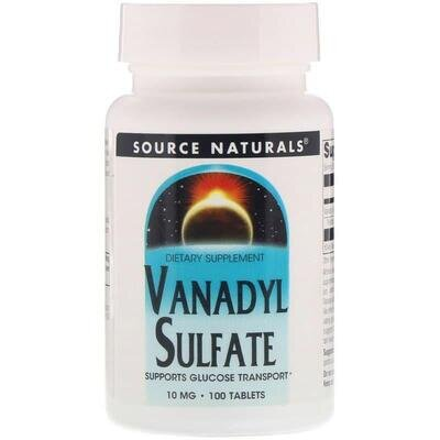 Ванадій сульфат Source Naturals Vanadyl Sulfate 10 мг, 100 таблеток