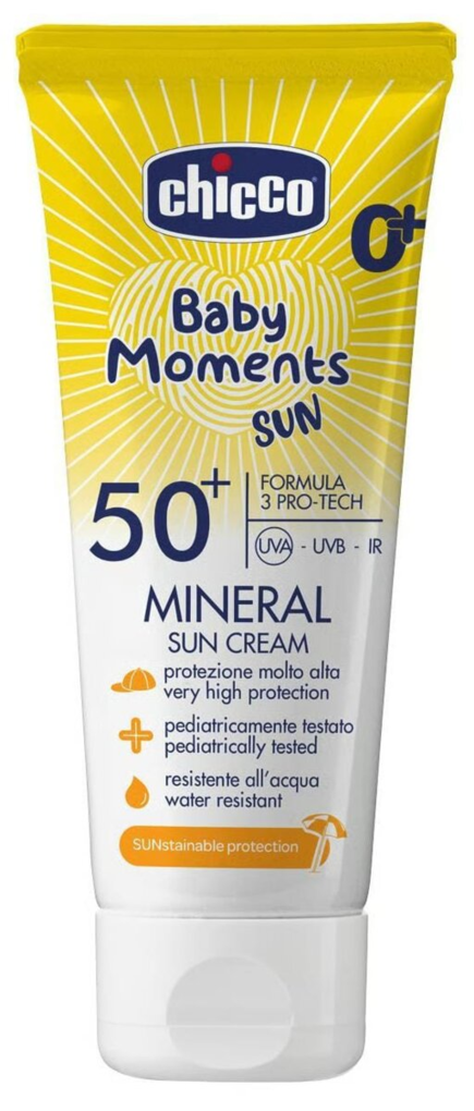 Крем сонцезахисний Chicco SPF50+ мінеральний, 75 мл