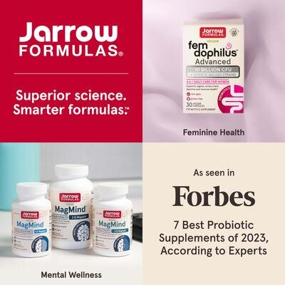 Пробіотики для жінок Jarrow Formulas Women's Fem Dophilus 1 млрд КУО, 60 рослинних капсул
