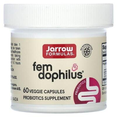 Пробіотики для жінок Jarrow Formulas Women's Fem Dophilus 1 млрд КУО, 60 рослинних капсул